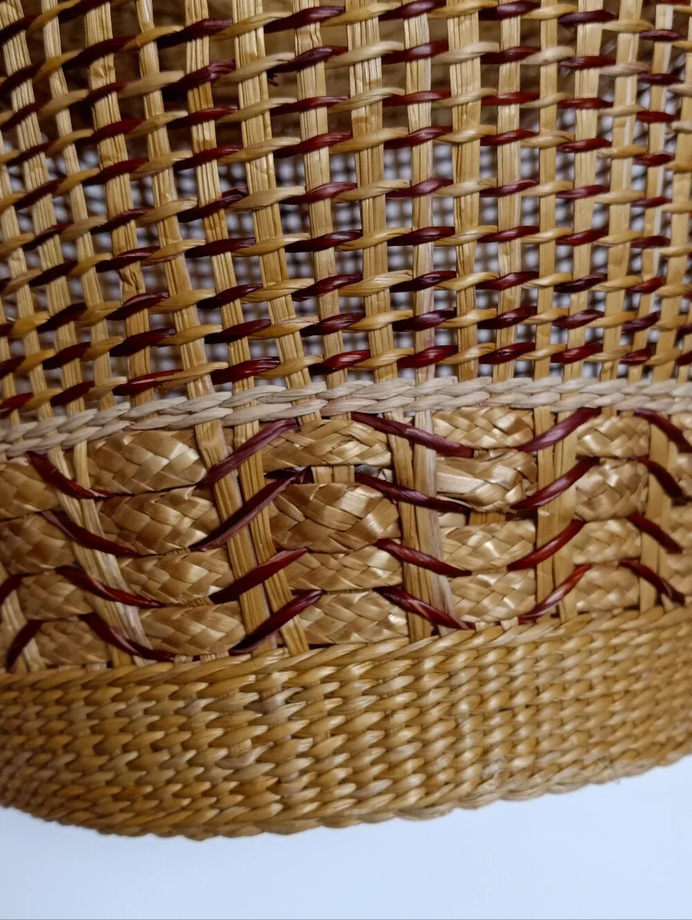 Vintage Fine Hand Woven Chinese Basket Republic of China
